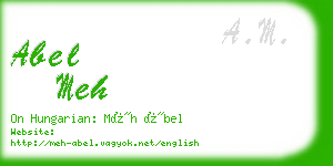 abel meh business card